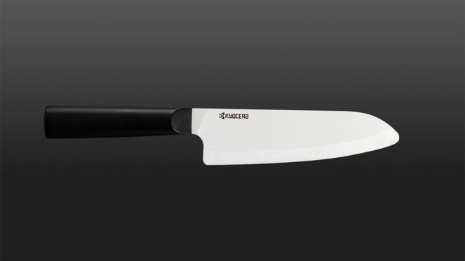 
                    Santoku gross Chowa mit weisser High-Tech Keramikklinge