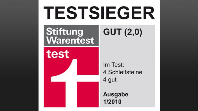 
                    Schleifstein: Testsieger bei Stiftung Warentest