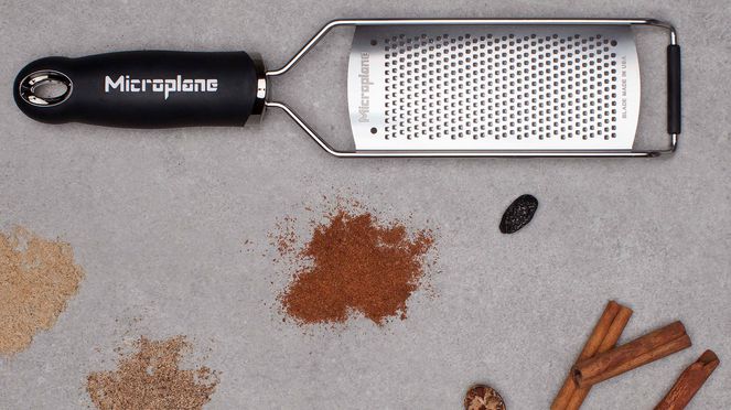 
                    The Microplane fine rasp can also be used to grate spices