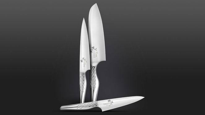 
                    Shoso Office Knife with universal knife and Santoku