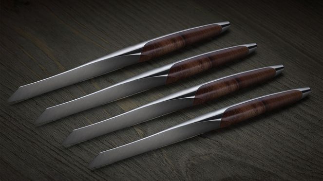 
                    Swiss knife Steakmesser 4er Set Design