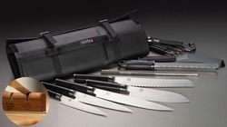 Leder, Messertasche Shun mit Schleifgerät