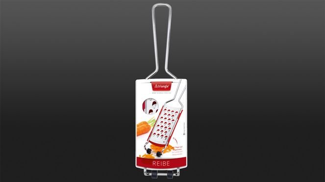 
                    triangle Reibe grob aus rostfreiem Edelstahl mit nachhaltiger Verpackung