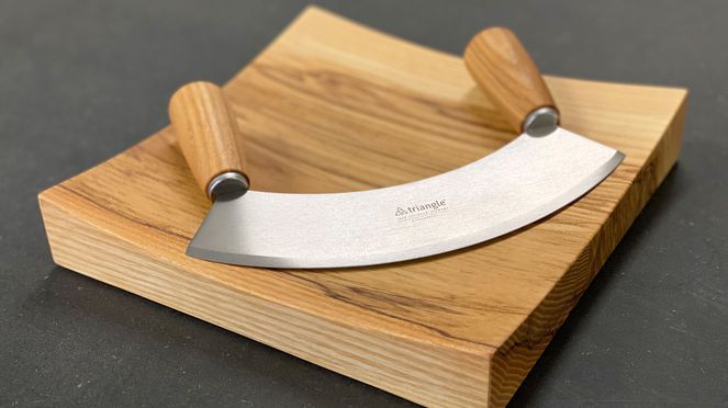 
                    Caminada Wiegemesser mit Schneidebrett mit Klinge aus gehärtetem Edelstahl