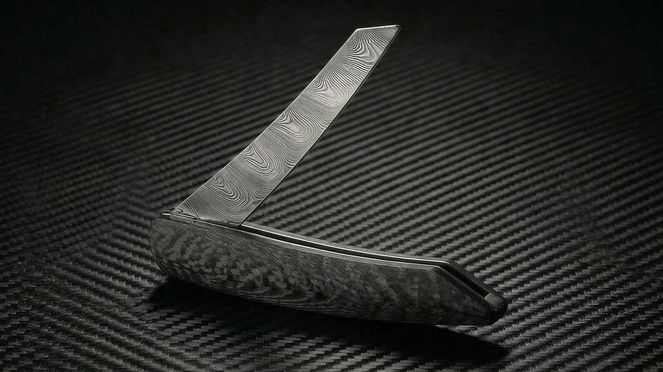 
                    Das Taschenmesser Damast Carbon der Messermanufaktur sknife in Biel