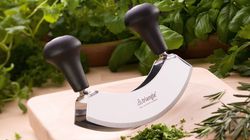 Kitchen utensils, Rocking knife 23 cm double-edged