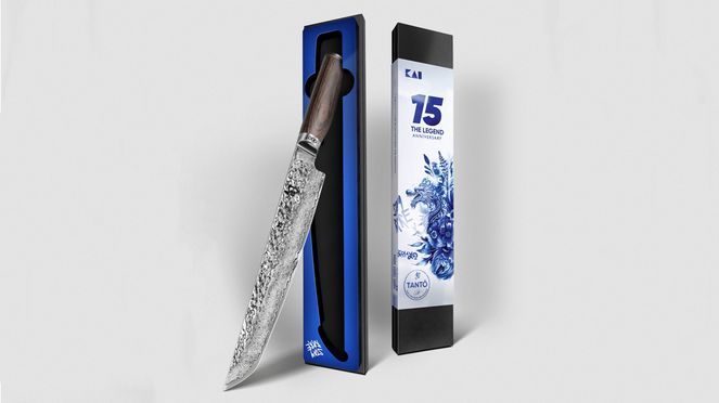 
                    Tantō Messer Legend: in seiner ursprünglichen Form ein Kurzschwert, wurde für den Einsatz in der Küche neu interpretiert
