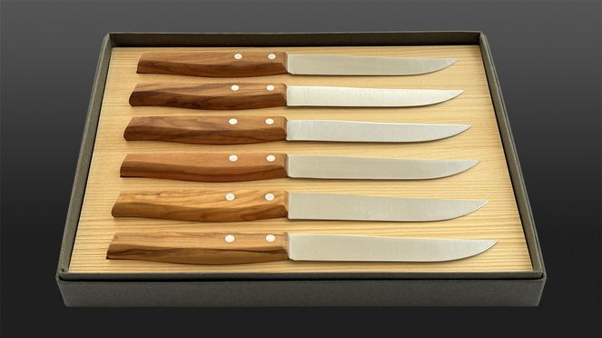 
                    Steak- und Pizzamesser Set in eleganter Verpackung