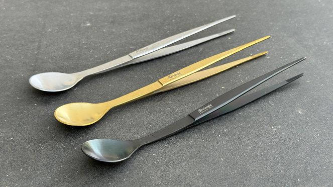 
                    Gourmet Probierlöffel mit anderen Varianten des triangle Probierlöffels