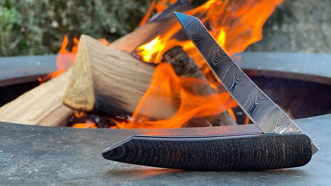 
                    Taschenmesser Damast "Steakmesser to go" von sknife