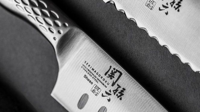 
                    Shoso Santoku hollow ground of the Seki Magoroku Shoso series