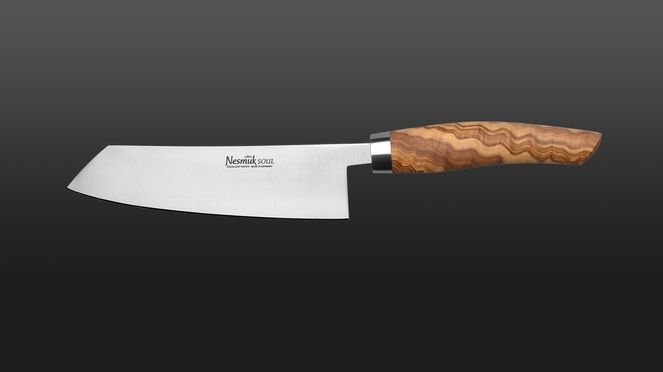 
                    Santoku Nesmuk Soul avec manche en bois d'olivier